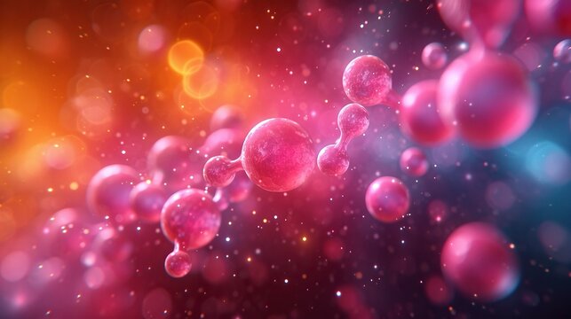 abstract molecular model background