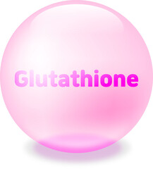 글루타치온 3D 이미지 일러스트. 글루타티온. Glutathione. 백옥주사. 신데렐라주사