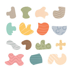 Simple and Abstract Shape With Pattern Design Set