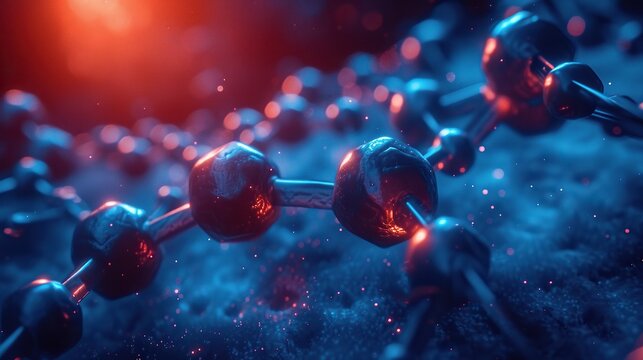 abstract molecular model background