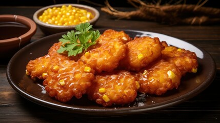 Fototapeta premium recipe corn fritter
