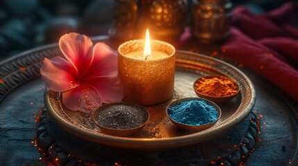Candlelit Yoga Night: A Glowing Experience for the Full Moon Generative AI