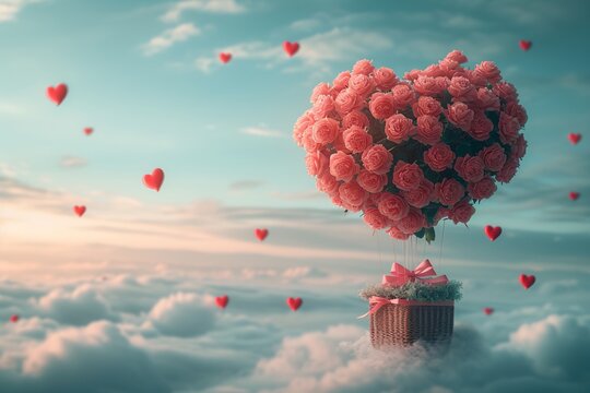 Roses in the Sky: A Valentine's Day Gift of Love Generative AI
