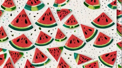 pattern with watermelon