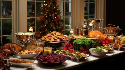 Fototapeta premium menu holiday buffet