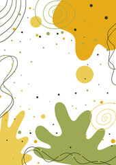 postcard without text, postcard with space for text, abstraction, postcard with summer style, postcard with summer colors