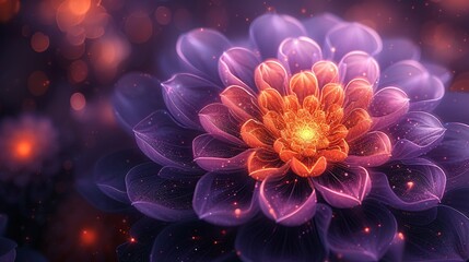 Glowing Flower: A Radiant Bloom for the Month of Love Generative AI