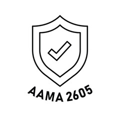 AAMA 2605 Badge, Compliance Icon, Architectural Standard Emblem. Vector Badge Icon.