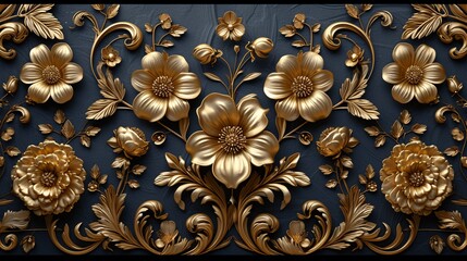 Golden Flower Decoration: A Monthly Event Inspiration Generative AI
