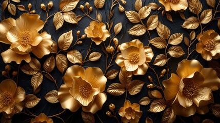 Golden Flower Power: A Monthly Celebration of Nature's Beauty Generative AI