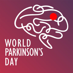 World parkinson disease day april 11. World Parkinson day vector. - obrazy, fototapety, plakaty