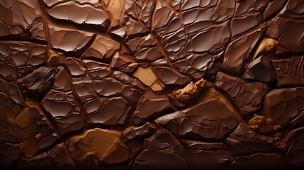 A top view of a rich chocolate brown background, evoking a sense of warmth and comfort