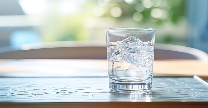 glass with drinking water