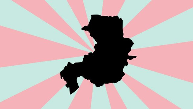 map of aix en provence in france with rotating background