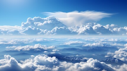 A top view of a serene and calming sky blue background, evoking a sense of peace and tranquility