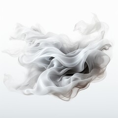 smoke or Clouds of ink smooth white background - obrazy, fototapety, plakaty