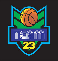 Basket Ball logo image vector illustration for your t shirt	