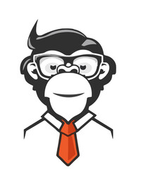 monkey businessman 
