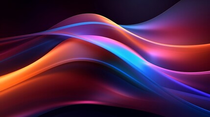 Futuristic abstract background with colorful glowing lines forming shapes