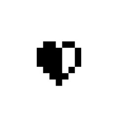 Love pixel icon, logo, shape, symbol, arts, design, icon