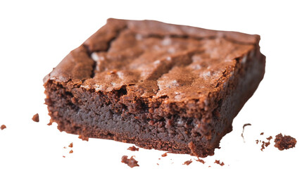 Chocolate Brownie Snapshot on Transparent Background