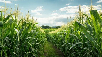 Naklejka premium agriculture corn landscape