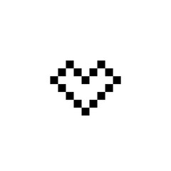 Love pixel icon, logo, shape, symbol, arts, design, icon