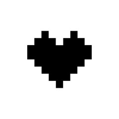 Love pixel icon, logo, shape, symbol, arts, design, icon