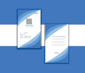 Modern and clean business id card template. professional id card design template