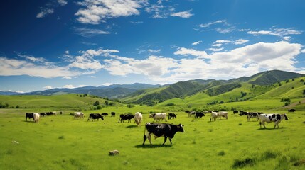 Fototapeta na wymiar pasture organic farm cattle