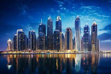 Fototapeta premium city skyline at night