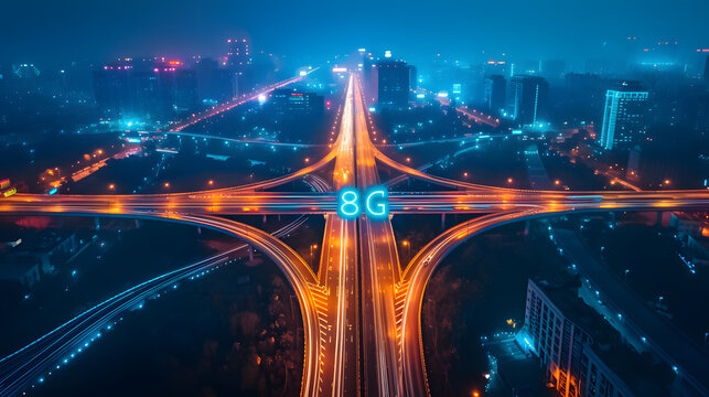 8g network connection, technology background
