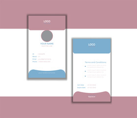 Modern and clean business id card template. professional id card design template