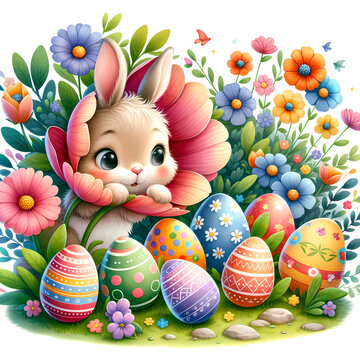 recommend clip art: cute watercolor easter bunny