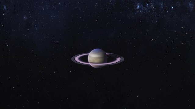 土星　リングの影あり　Saturn with ring shadow
