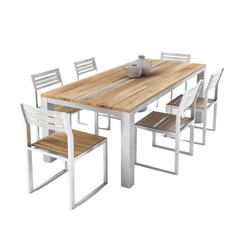 Outdoor dining table PNG Cutout, Generative AI