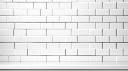 interior white subway tile background
