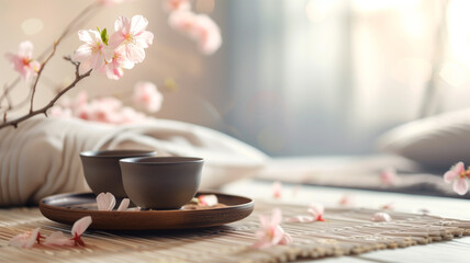 Tranquil Tea Ceremony, Serene Asian Ritual at Home