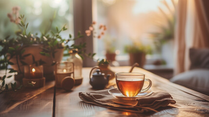 Tranquil Tea Ceremony, Serene Asian Ritual at Home