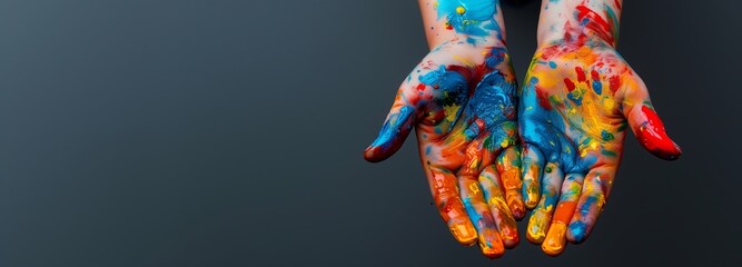 Creative Hands in a Colorful Expression