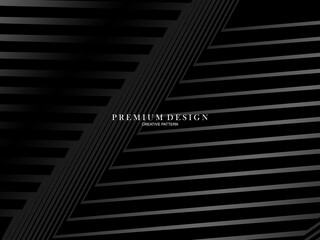 Abstract futuristic dark black background with modern design. Realistic 3d wallpaper with luxurious flowing lines. Elegant background for posters, websites, brochures, cards, banners, apps, etc.