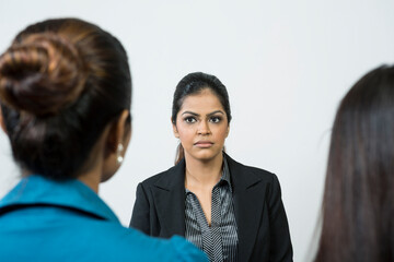 Panel of colleagues interview applicant