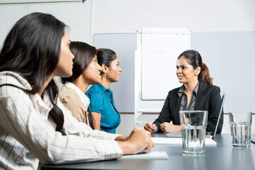 Fototapeta premium Indian businesswomen having a meeting