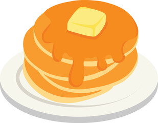 Pancake in flat design style