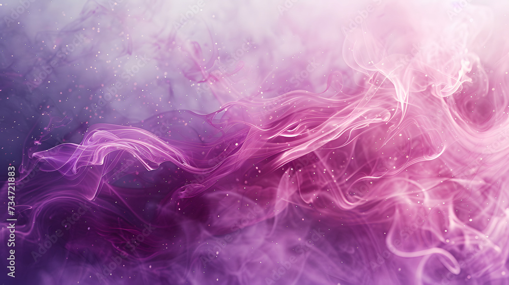 Poster an empty textbox background with magical purple smoke corners on a dark glowing background