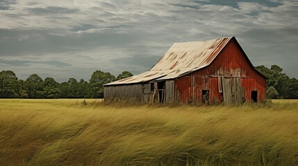 Obraz premium curing tobacco barn