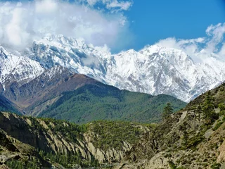 Papier Peint Lavable Dhaulagiri  Nepal Himalayan mountains in the Mustang region
