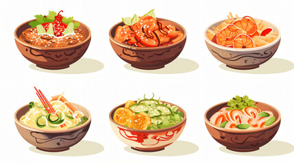 Bowl with tasty Chinese food