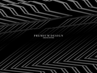 Abstract futuristic dark black background with modern design. Realistic 3d wallpaper with luxurious flowing lines. Elegant background for posters, websites, brochures, cards, banners, apps, etc.