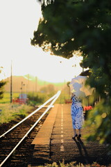 兵庫県北条鉄道の網引駅、...